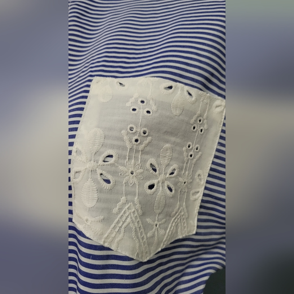 Zara Basic Striped And Embroidery Romer - Picture 5 of 13